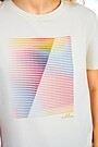 Stretch cotton t-shirt with print 2 | WHITE | Audimas