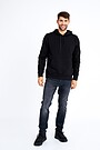 Stretch cotton hoodie 3 | BLACK | Audimas