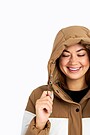 Puffer down coat with membrane 4 | BROWN | Audimas