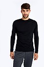 Fine merino wool long sleeve t-shirt 1 | BLACK | Audimas