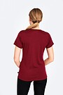Fine merino wool short sleeve t-shirt 2 | BURGUND | Audimas