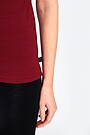 Fine merino wool short sleeve t-shirt 3 | BURGUND | Audimas