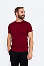 Fine merino wool short sleeve t-shirt 1 | BROWN/BORDEAUX | Audimas