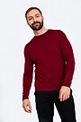 Fine merino wool long sleeve t-shirt 1 | BURGUND | Audimas