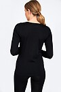 Fine merino wool long sleeve top 3 | BLACK | Audimas