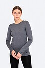 Fine merino wool long sleeve top 1 | GREY/MELANGE | Audimas