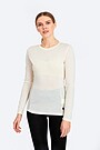 Fine merino wool long sleeve top 1 | WHITE | Audimas
