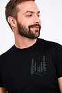 Fine merino wool short sleeve t-shirt with print 2 | BLACK | Audimas