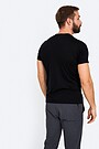 Fine merino wool short sleeve t-shirt with print 3 | BLACK | Audimas