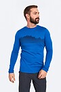 Plonos merino vilnos marškinėliai ilg. rankovėmis 1 | BLUE | Audimas