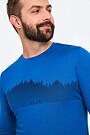 Plonos merino vilnos marškinėliai ilg. rankovėmis 2 | BLUE | Audimas