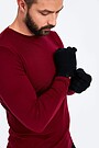 Knitted merino wool gloves 2 | BLACK | Audimas