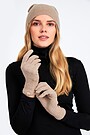 Knitted merino wool gloves with cashmere 1 | BROWN | Audimas