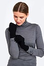 Knitted merino wool gloves with cashmere 2 | BLACK | Audimas