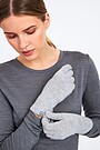 Knitted merino wool gloves with cashmere 2 | GREY MELANGE | Audimas