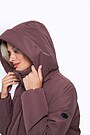 Long puffer down coat 2 in 1 with membrane 4 | BROWN/BORDEAUX | Audimas