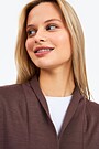 Merino-bamboo blend cardigan 4 | BROWN/BORDEAUX | Audimas