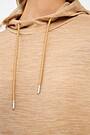 Merino-bamboo blend hoodie 3 | BROWN | Audimas