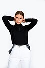 Merino wool blend half-zip sweatshirt 1 | BLACK | Audimas