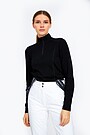 Merino wool blend half-zip sweatshirt 4 | BLACK | Audimas