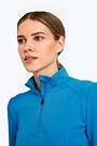 Merino wool blend half-zip sweatshirt 2 | BLUE | Audimas