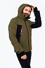 Ski jacket with THERMORE thermal insulation 3 | GREEN/ KHAKI / LIME GREEN | Audimas