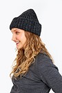 Knitted hat with merino wool 2 | BLACK | Audimas