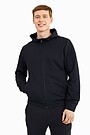 Stretch zip-through hoodie 1 | BLACK | Audimas