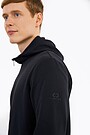 Stretch zip-through hoodie 3 | BLACK | Audimas