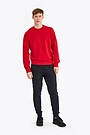 Organic cotton crewneck sweatshirt 4 | RED | Audimas