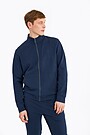 Organic french terry zip through sweatshirt 1 | BLUE | Audimas