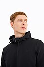 Organic french terry zip through hoodie 3 | BLACK | Audimas