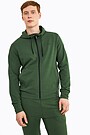 Organic french terry zip through hoodie 1 | GREEN | Audimas