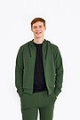 Organic french terry zip through hoodie 3 | GREEN | Audimas