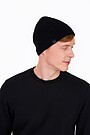 Knitted merino wool cap 1 | BLACK | Audimas