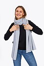Knitted merino wool scarf 1 | GREY MELANGE | Audimas