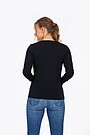 Organic cotton long sleeve top 2 | BLACK | Audimas