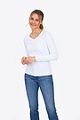 Organic cotton long sleeve top 1 | WHITE | Audimas