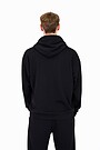 Oversized organic cotton hoodie 2 | BLACK | Audimas