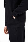 Oversized organic cotton hoodie 4 | BLACK | Audimas