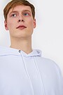Oversized organic cotton hoodie 3 | WHITE | Audimas