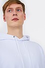 Oversized organic cotton hoodie 3 | WHITE | Audimas
