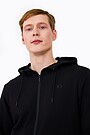 Organic cotton zip through hoodie 4 | BLACK | Audimas