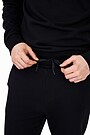 Organic cotton slim fit sweatpants 5 | BLACK | Audimas