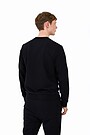 Organic cotton crewneck sweatshirt 2 | BLACK | Audimas