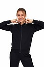 Organic cotton zip through sweatshirt 1 | BLACK | Audimas