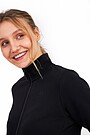 Organic cotton zip through sweatshirt 3 | BLACK | Audimas