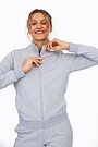 Organic cotton zip through sweatshirt 1 | GREY | Audimas
