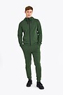 Organic french terry slim fit sweatpants 1 | GREEN | Audimas