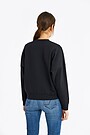 Oversized modal crewneck sweatshirt 2 | BLACK | Audimas